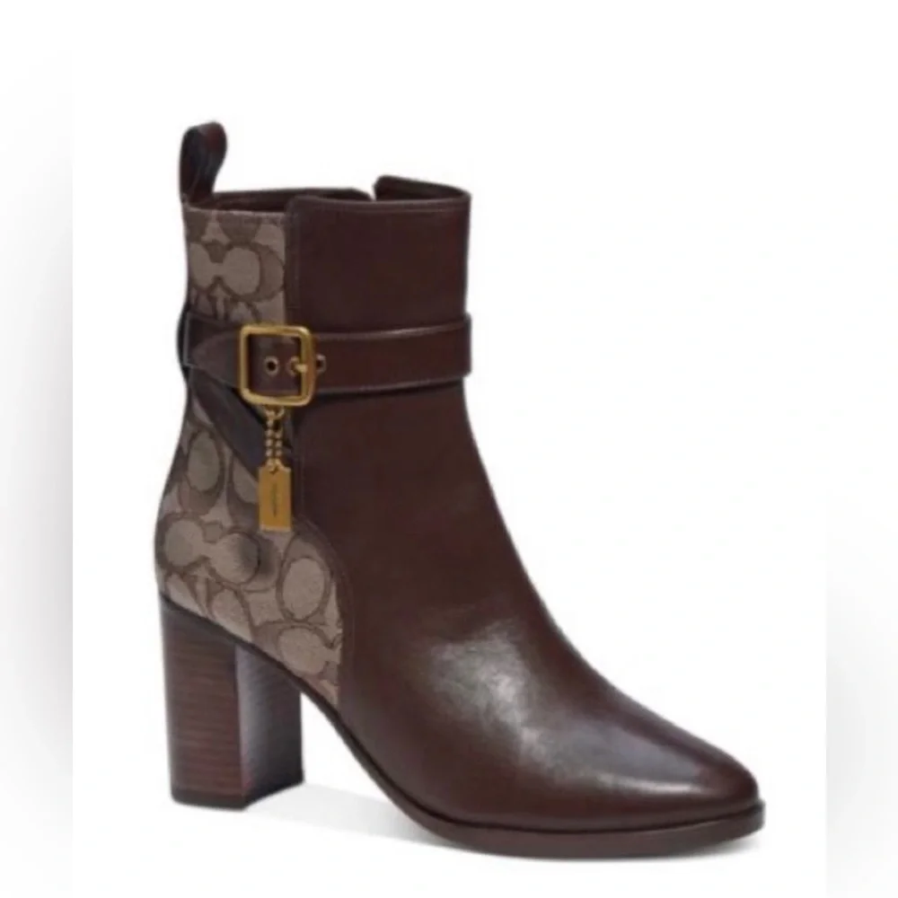 Coach Olivia Bootie In Signature Jacquard Size 9 MSRP: $295.00 - Picture 6 of 16